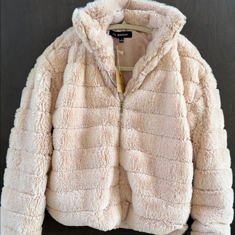 Blu Pepper Blush Teddy Jacket